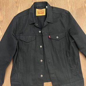 Levi's Mens Black Denim Jacket Size Large